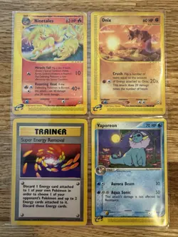 Pokemon TCG Vintage Normal Rare Bundle Aquapolis Sandstorm Damaged / LP Vaporeon - Image 1