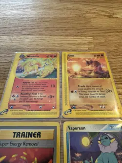 Pokemon TCG Vintage Normal Rare Bundle Aquapolis Sandstorm Damaged / LP Vaporeon - Image 3