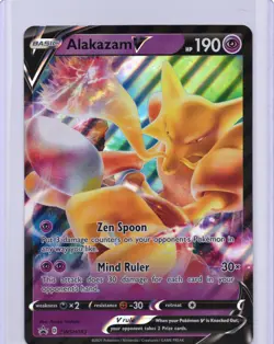 Alakazam V Pokemon TCG Sword & Shield JUMBO PROMO SWSH083 Holofoil NRMT - Image 1