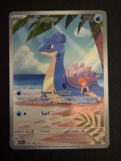 Pokemon TCG Destined Rivals Misty's Lapras 194/182 NM Illustration Rare Holo - Image 1