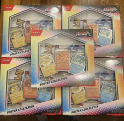 Pokemon TCG Prismatic Evolutions Poster Collection Box New & Sealed x5 - Image 1