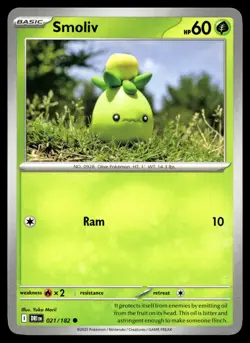 SMOLIV 21/182 COMMON DESTINED RIVALS POKEMON - Image 1