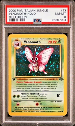 Pokemon PSA 8 Venomoth #13 Holo 1st Edition Jungle 2000 Italiano - Image 2