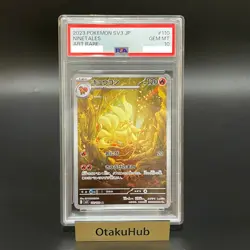 PSA 10 Ninetales AR Art Rare 110/108 Ruler of Black Frame Japanese SV3 Pokemon - Image 1