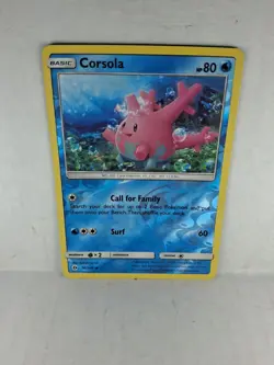 Corsola 36/149 Sun & Moon Base Set Reverse Holo Rare Pokemon TCG NM - Image 1