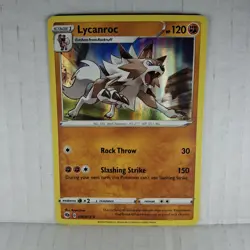Pokemon Lycanroc 030/073 Holo Rare Champion's Path Fast Shipping LP - Image 1