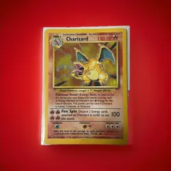 Pokemon TCG Charizard Base Set Holo Unlimited Rare Card - Image 1