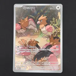 Pokemon TCG Card Spearow 151/132 Mega Evolutions Illustration Rare Holo - NM - Image 1