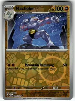 Machoke - 067/165 SV: Scarlet & Violet 151 Reverse Holo NM Pokemon Card TCG - Image 1