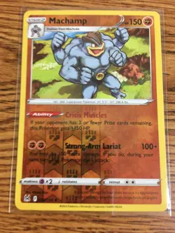 Machamp 088/196 Reverse Holo Rare 088/196 Lost Origin Pokemon Card TCG Game - Image 1