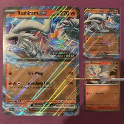 Pokemon TCG Reshiram EX Card 030/159 Journey Together Stamped Jumbo Set - Image 1