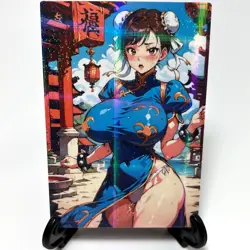 Street Fighter Chun-Li Sexy Anime Waifu Girl Doujin Lewd Goddess Story Art Card - Image 1