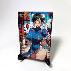 Street Fighter Chun-Li Sexy Anime Waifu Girl Doujin Lewd Goddess Story Art Card - Image 2