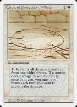 MTG Circle of Protection: White x4 Revised Edition Common LP Playset - Image 1