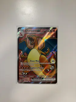 Pokemon TCG Charizard EX Full Art Scarlet & Violet Holo Card 183/165 Ultra Rare - Image 4