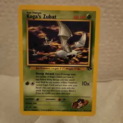 Pokemon Koga's Zubat Gym Challenge 83/132 Common 40 HP Regular Basic English - Image 1