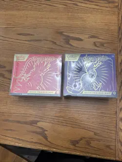 Pokemon Scarlet and Violet ETB Set Miraidon Koraidon Bundle (SEALED NEW) - Image 1