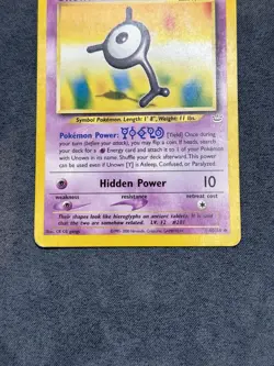 Pokemon TCG Unown Y 40/64 Neo Revelation Set Unlimited - Image 3