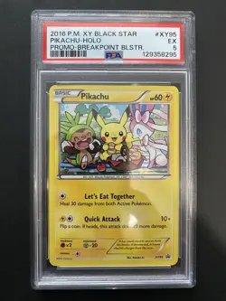 2016 POKEMON XY BLACK STAR PROMO BREAKPOINT BLISTERS #XY95 PIKACHU-HOLO PSA 5 - Image 1