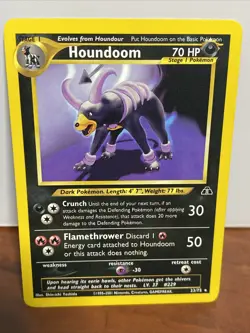 Houndoom 23/75 Rare Neo Discovery Vintage 2001 Pokemon TCG - Image 2