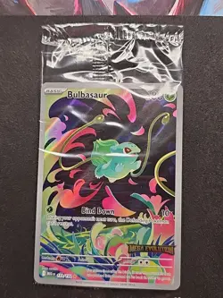 Pokemon Mega Evolution Bulbasaur Stamped Promo 133/132 Illustration Rare Sealed - Image 1