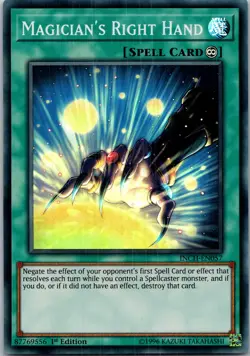 Yugioh Magician's Right Hand INCH-EN057 1st Edition Super Rare NM - Image 1