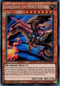 Yugioh Lord Gaia the Fierce Knight MVP1-ENS50 1st Edition Secret Rare NM - Image 1