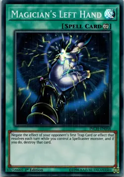 Yugioh Magician's Left Hand INCH-EN058 1st Edition Super Rare NM - Image 1