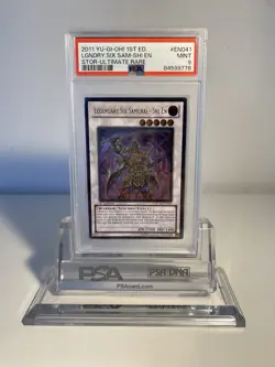 Yugioh Legendary Six Samurai Shi En Ultimate Rare PSA 9 1st Ed Storm Of Ragnarok - Image 1