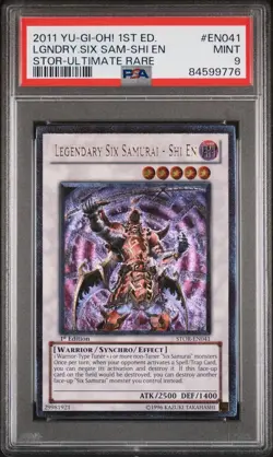 Yugioh Legendary Six Samurai Shi En Ultimate Rare PSA 9 1st Ed Storm Of Ragnarok - Image 2
