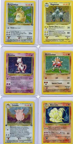 Pokemon Base Set Holo Lot (9 Cards) Venusaur Mewtwo Zapdos WOTC Vintage - Image 1