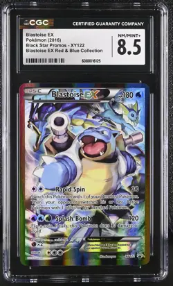 CGC 8.5 Blastoise EX 2016 Black Star Promos XY122 Pokemon Card - Image 1