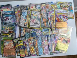 Pokemon Card Lot 100 Official TCG Cards - 5 Holo's - 1 EX GX V MEGA Included - Image 2