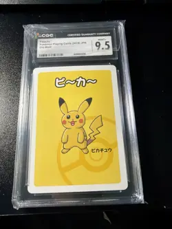 Pikachu Old Maid Pokemon Playing Cards 2019 Japanese Blue CGC 9.5 GEM MINT PLUS - Image 1