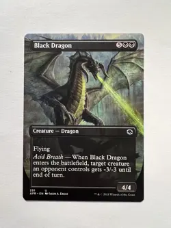 Black Dragon - BORDERLESS - MTG Adventures in the Forgotten Realms - NM - Image 1