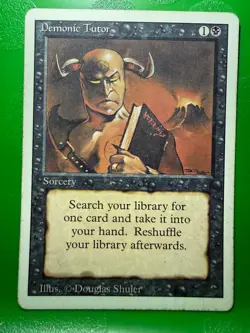 MTG Magic the Gathering - Demonic Tutor - Revised - Image 1