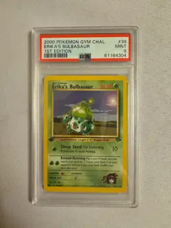 2000 Pokemon - 1st Edition Erika’s Bulbasaur - Gym Challenge 39/132 PSA 9 Mint! - Image 1