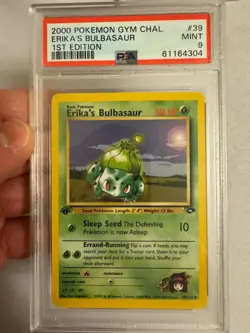 2000 Pokemon - 1st Edition Erika’s Bulbasaur - Gym Challenge 39/132 PSA 9 Mint! - Image 2