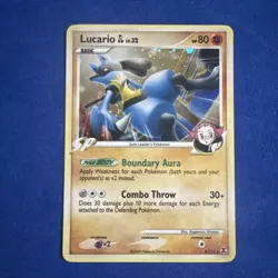 Pokemon TCG Platinum Rising Rivals ~ Lucario GL Holo Rare 8/111 ~ - Image 1
