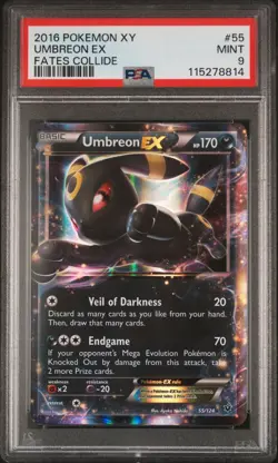 2016 POKEMON XY FATES COLLIDE UMBREON EX #55 PSA 9 MINT #115278814 - Image 1
