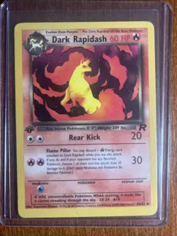 [LP+] 2000 Pokemon Team Rocket Dark Rapidash 1st Edition #44/82 Uncommon - Image 1