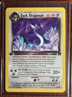 [LP/LP+] 2000 Pokemon Team Rocket Dark Dragonair 1st Edition #33/82 Uncommon - Image 1