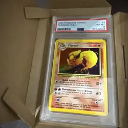 1999 POKEMON JUNGLE #3 FLAREON HOLO PSA 8 NM-MT - Image 3