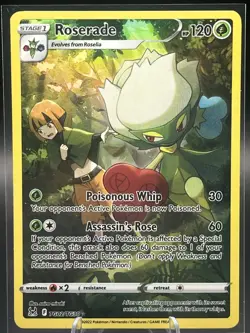 Pokemon Roserade Ultra Rare SWSH11: Lost Origin Trainer Gallery TG02/TG30 NM - Image 1
