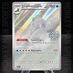 Pokemon Crabominable 149/142 Holiday Calendar 2025 Holo Festive Stamp Promo Card - Image 1