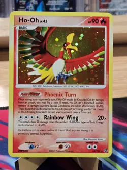 Holo Bleed Secret Wonders 2007 Ho-Oh LV.45 Swirl Holographic Card #10/132 Nm/lp - Image 1