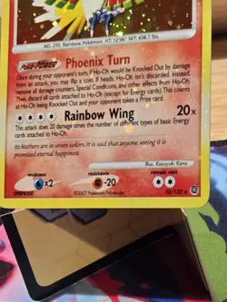 Holo Bleed Secret Wonders 2007 Ho-Oh LV.45 Swirl Holographic Card #10/132 Nm/lp - Image 3