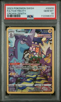 PSA 10 2023 Pokemon Crown Zenith Toxtricity Full Art GG09/GG70 Card Gem Mint - Image 1