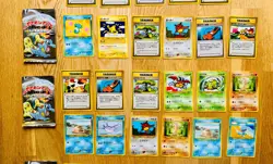 POKEMON JAPANESE NEO GENESIS VINTAGE BOOSTER PACKS X 58 CARD FROM 6 OPEN PACKS - Image 3