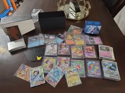 85 Pokemon Holo card Lot With 25th Anniversary Etb Box And Pokemon GO Deck Box - Image 1